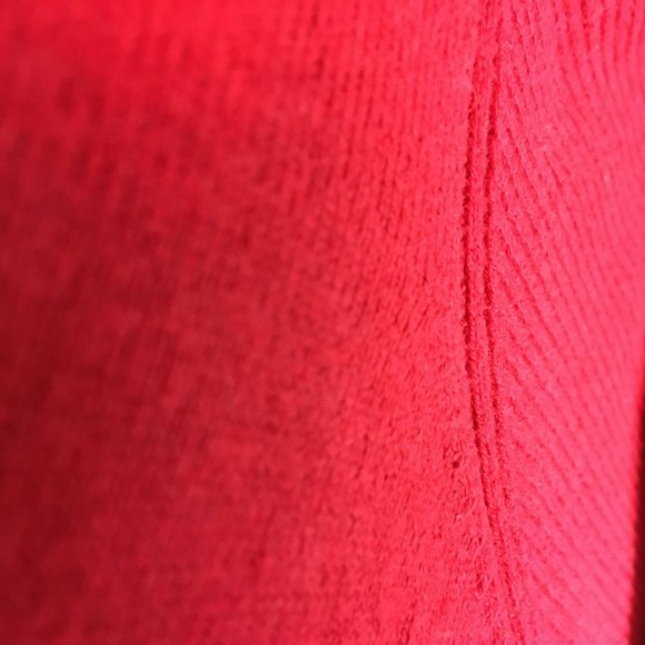 Kim Rogers Top 2X V Neck Strappy Front Fine Gauge Knit Sweater Long Sleeve Red - Picture 7 of 11